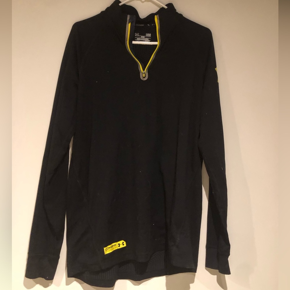 Under Armour Black Long Sleeve Shirt with Yellow Accents